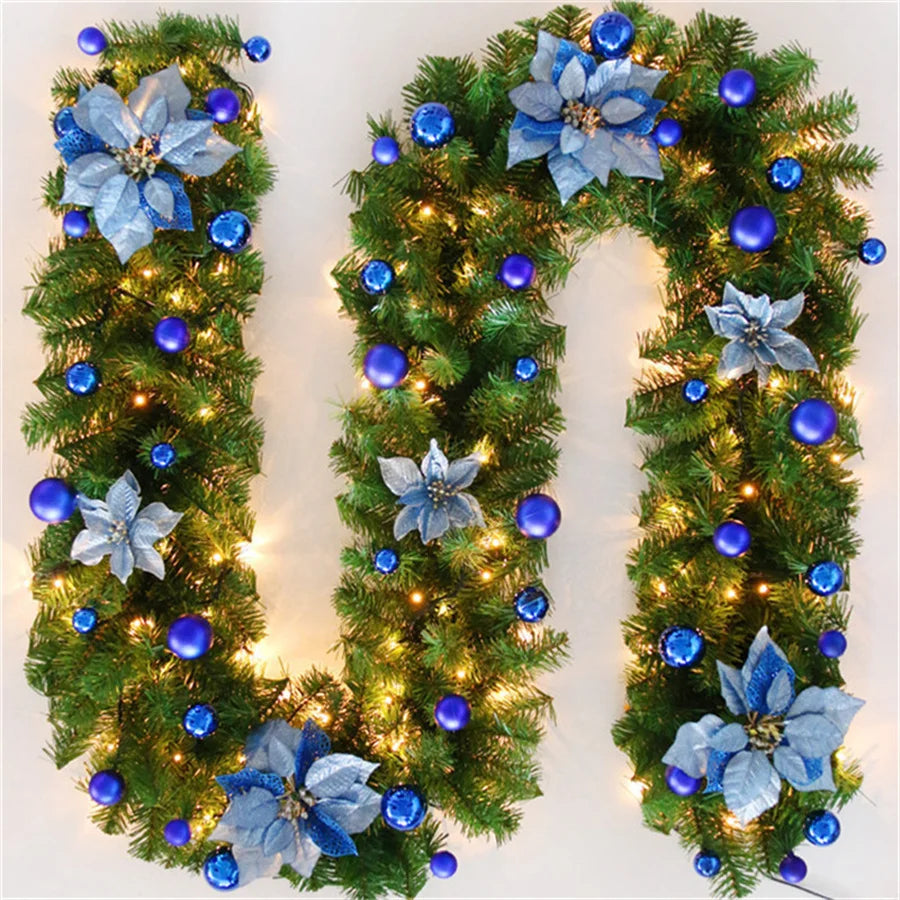 2.7M 5 Colors Christmas Decorations Garland with Rattan Lights