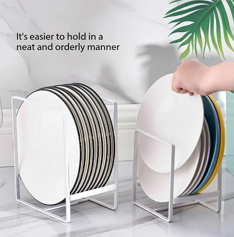 1pc Sleek Metal Dish Rack Set