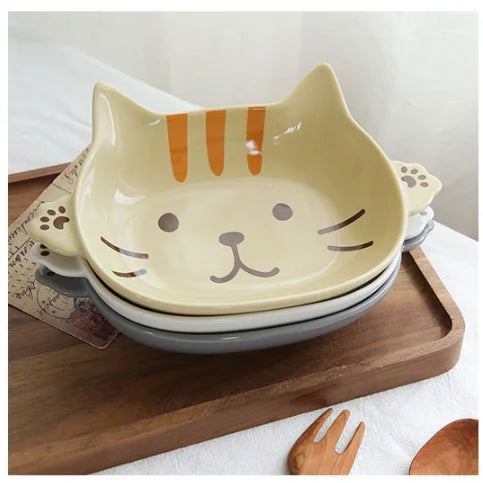 Japanese Cartoon Cat Ceramic Plate
