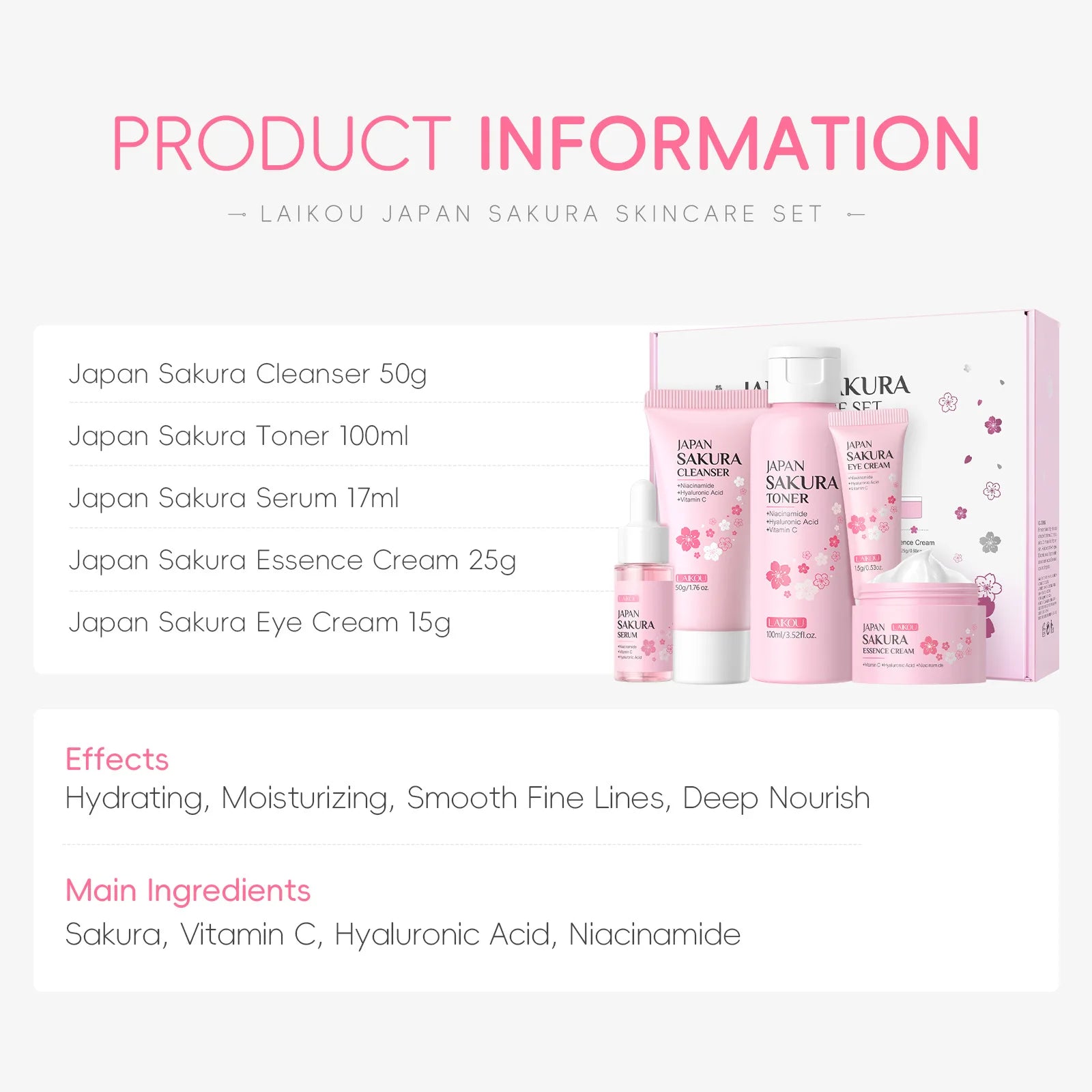 LAIKOU Sakura Skin Care Sets