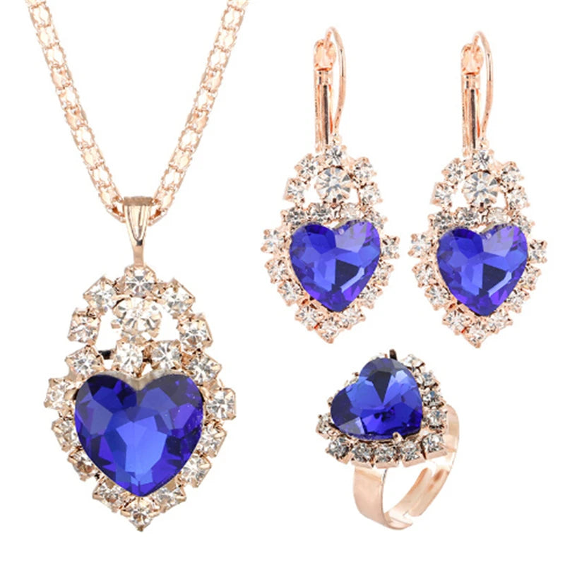 Gold-Color Zirconia Jewellery set