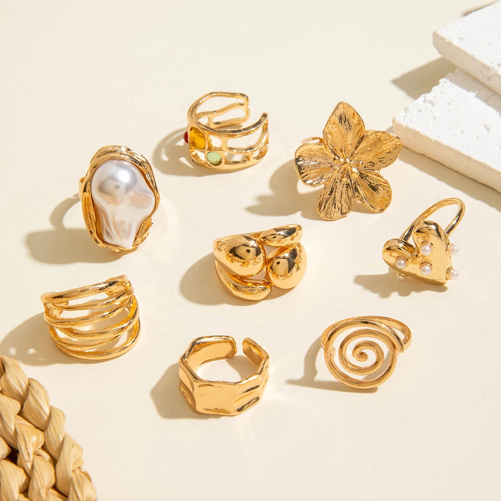 Pearl Open Ring Sets