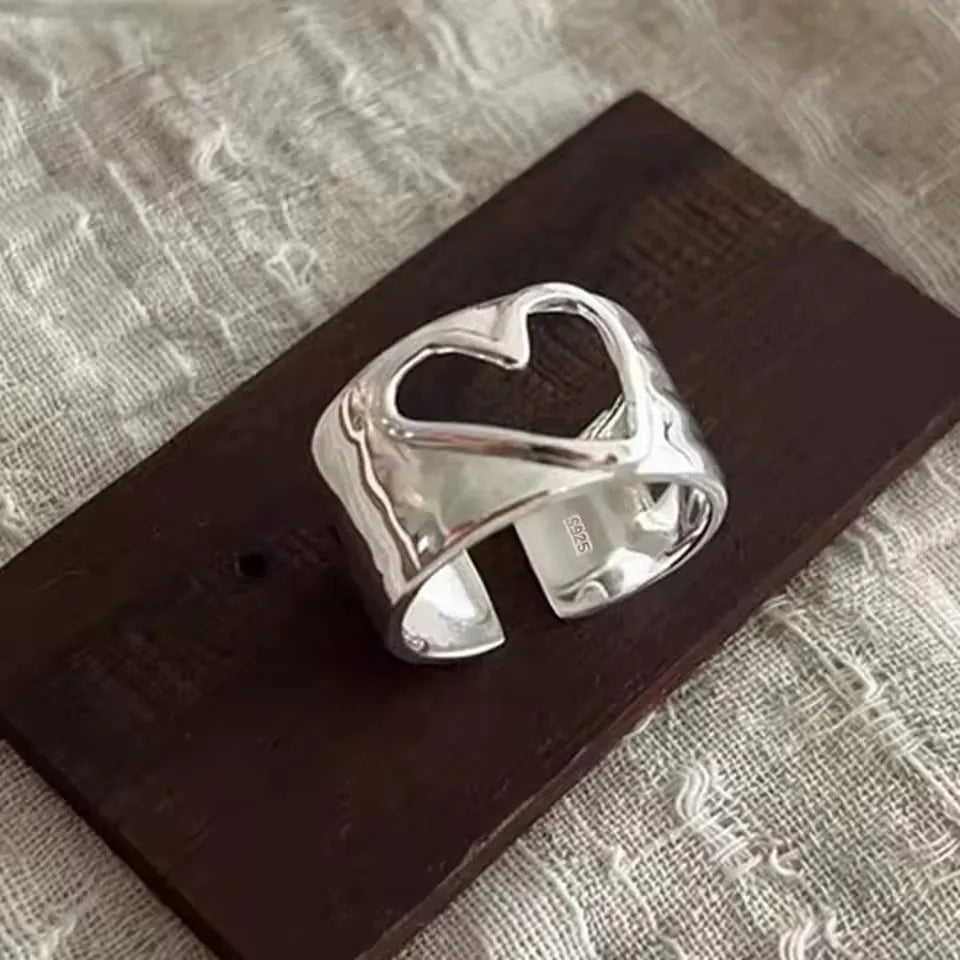 925 Sterling Silve Love Heart Ring
