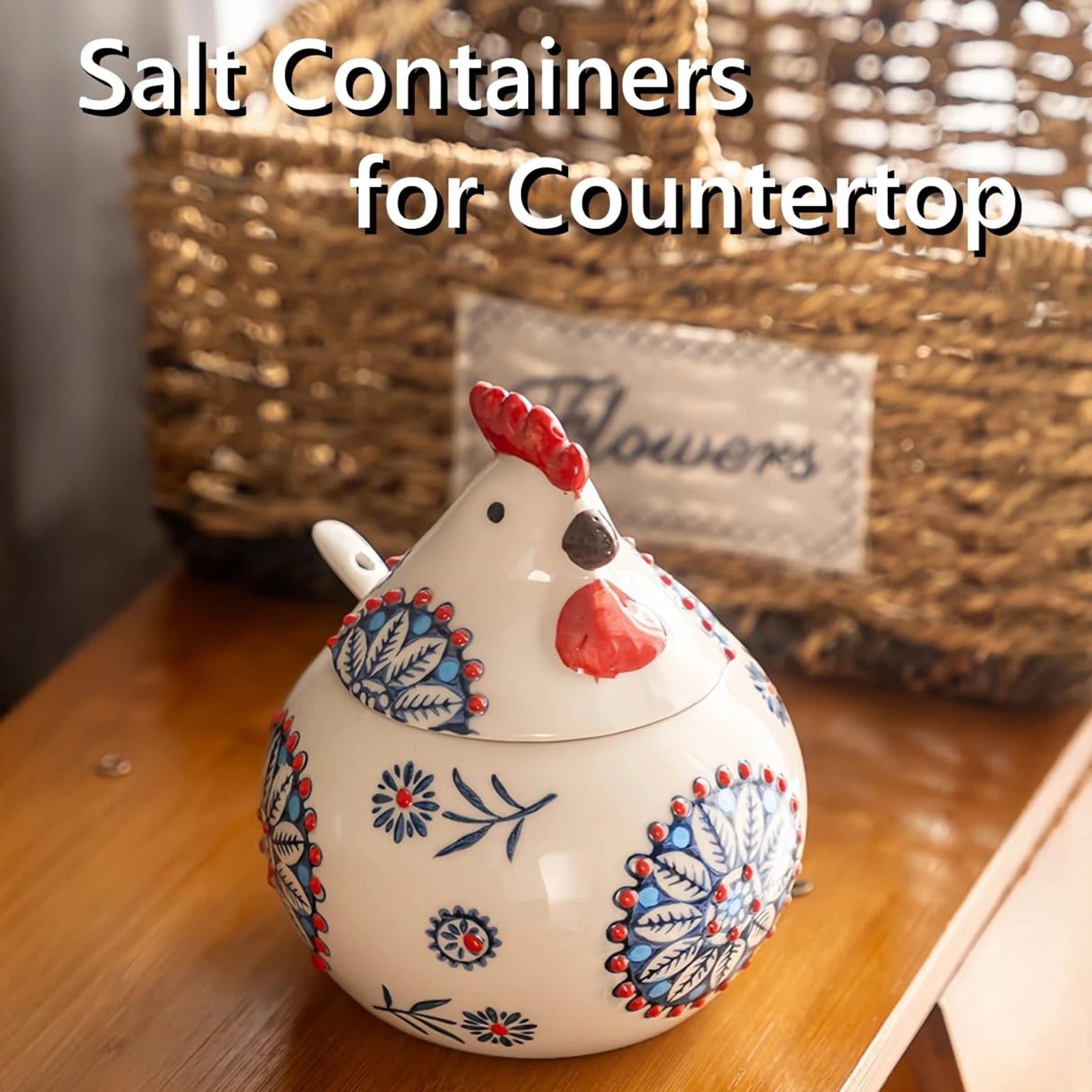 Ceramic Seasoning Storage Jar with Hen Shape
