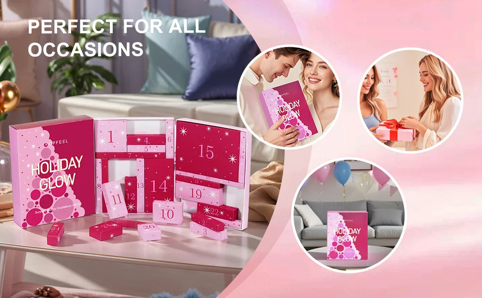 2025 Christmas Cosmetics 24pcs Holiday Beauty Advent Calendar Gift Box