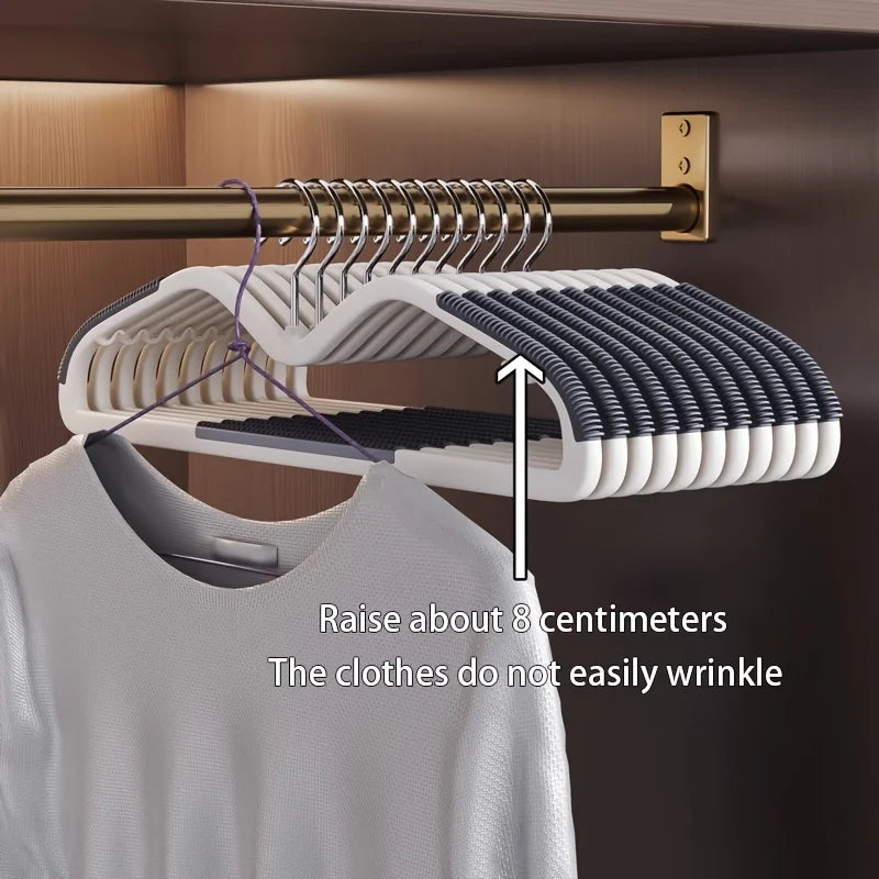 20pcs Space-Saving Plastic Hangers with Connectors