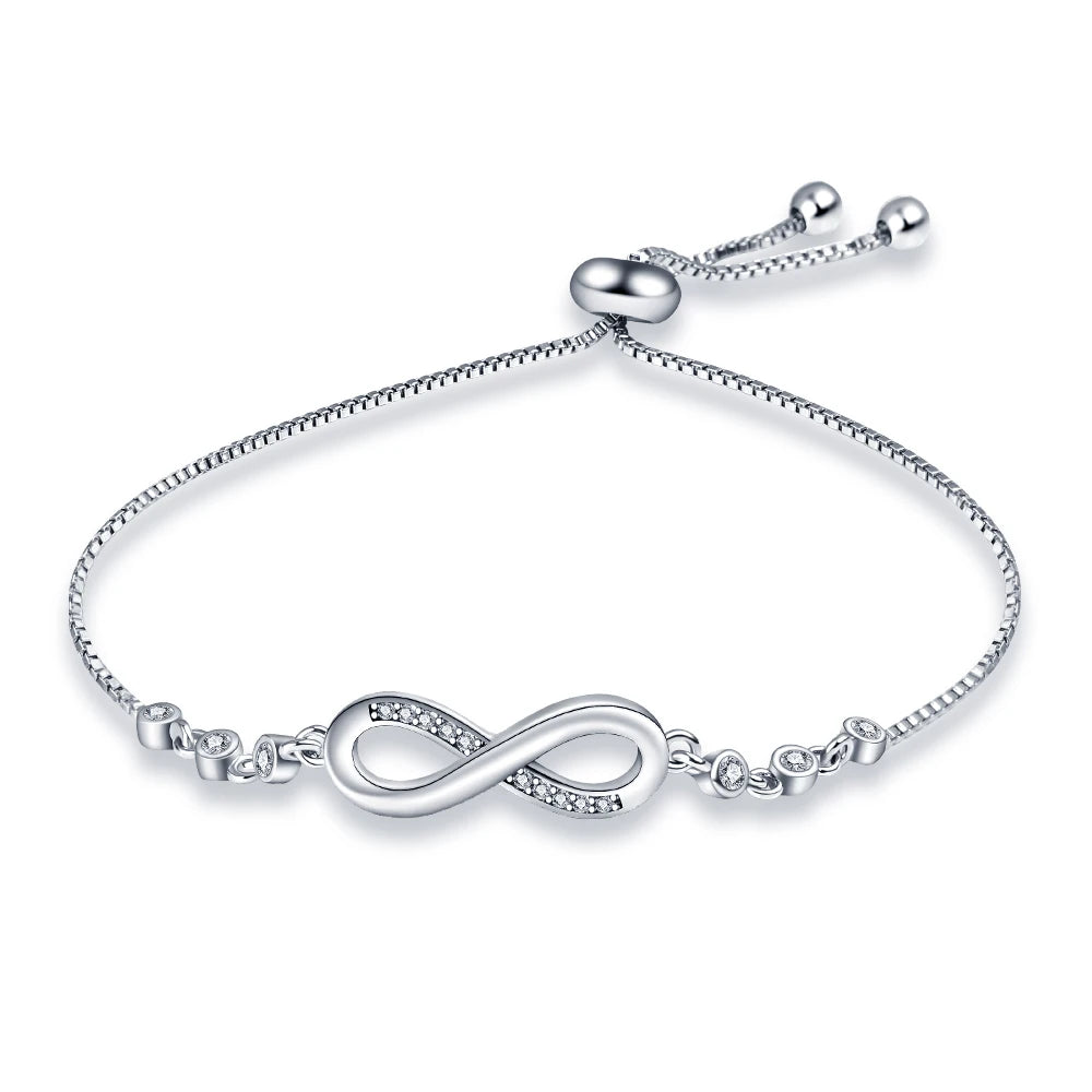 925 Silver Lucky Symbol Zircon Bracelet