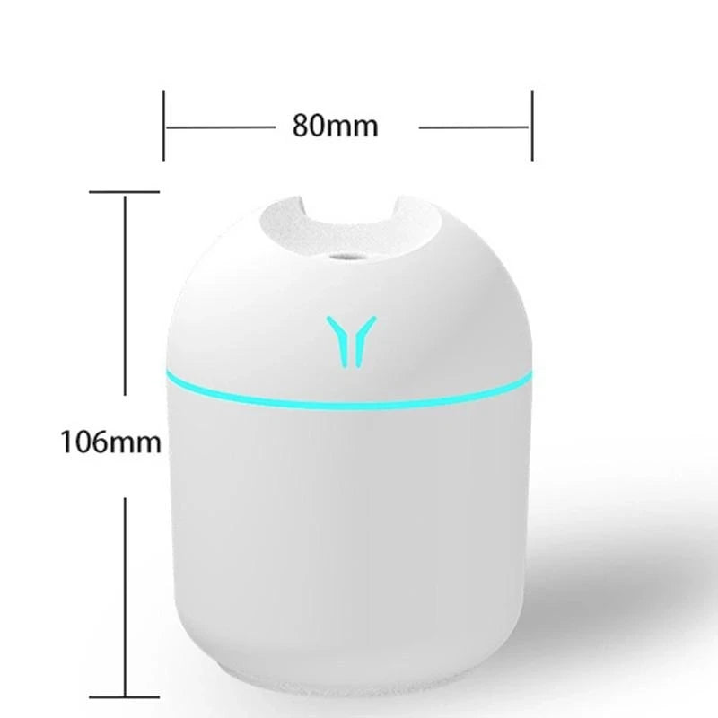 Mini Air Humidifier Aroma Essential Oil Diffuser with LED Color Lamp