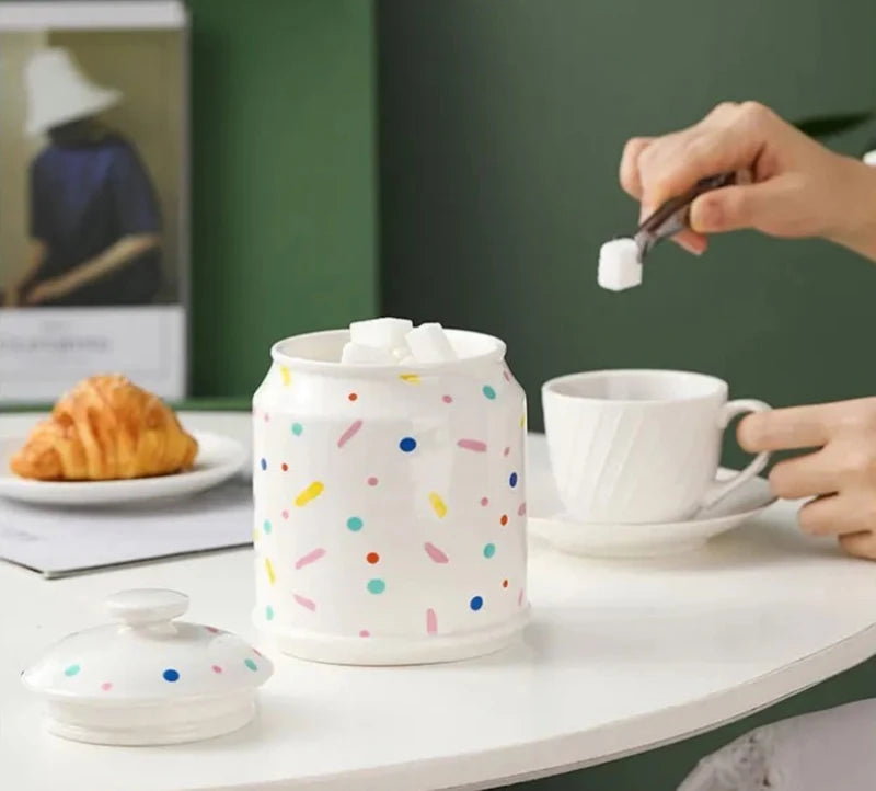 Nordic Style Ceramic Jar with Lid