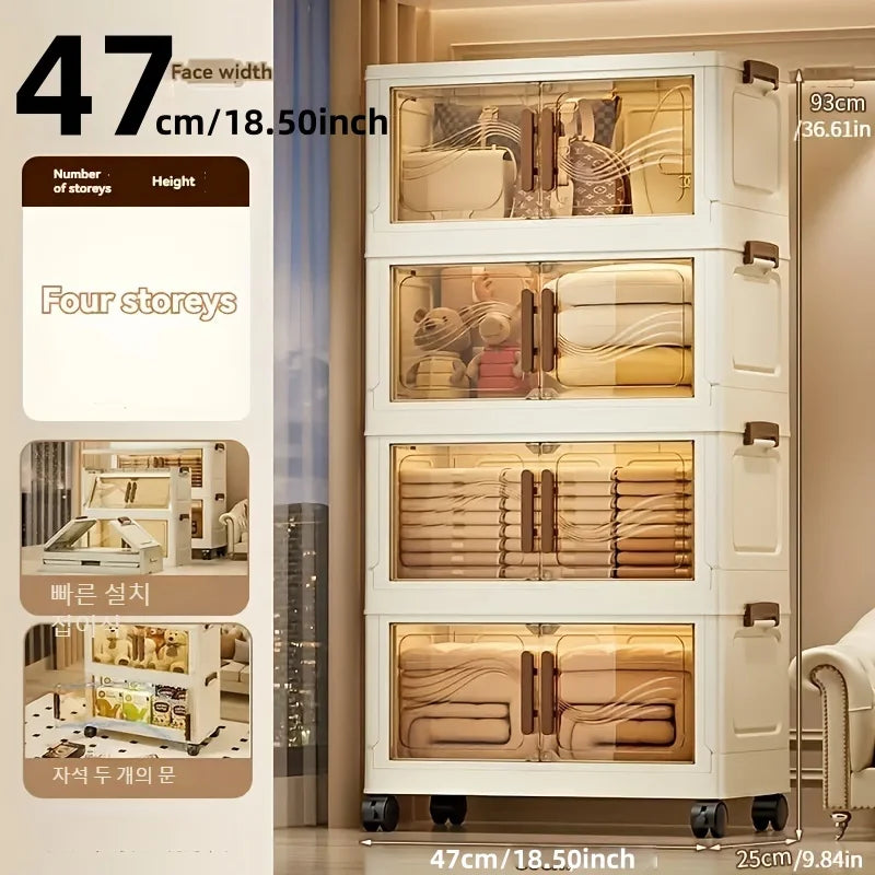 Foldable Storage Box with Clear Door