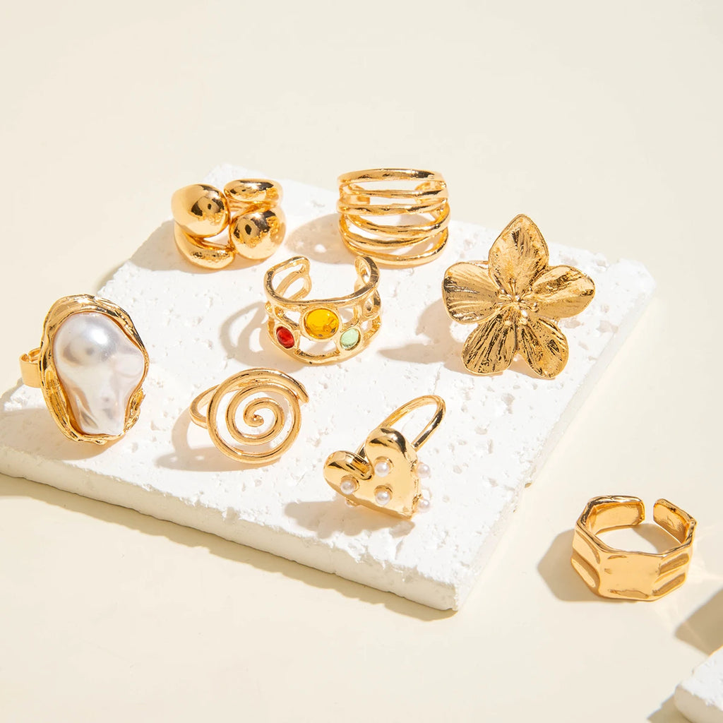 Pearl Open Ring Sets