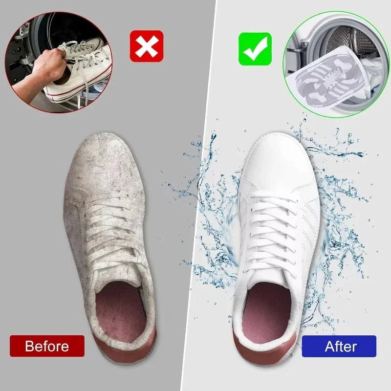 2Pcs Shoe Washing Bag Multi-functional Mesh Laundry Bag