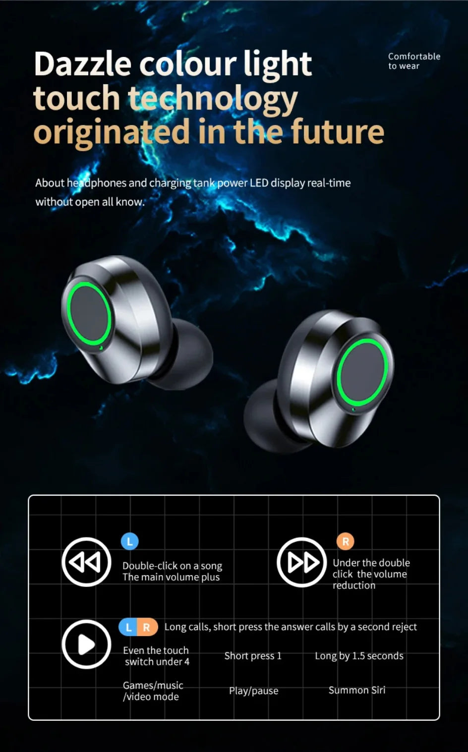 PHONEPACE Wireless gaming headphones Bluetooth 5.3 high-quality audio