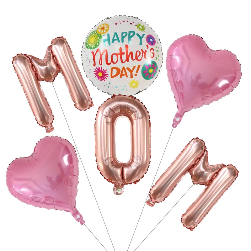 6Pcs Mom Mother's Day Set Festival Balloon