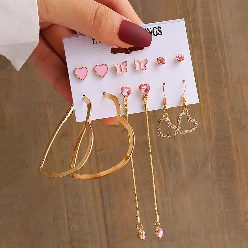 Gold Earrings Set