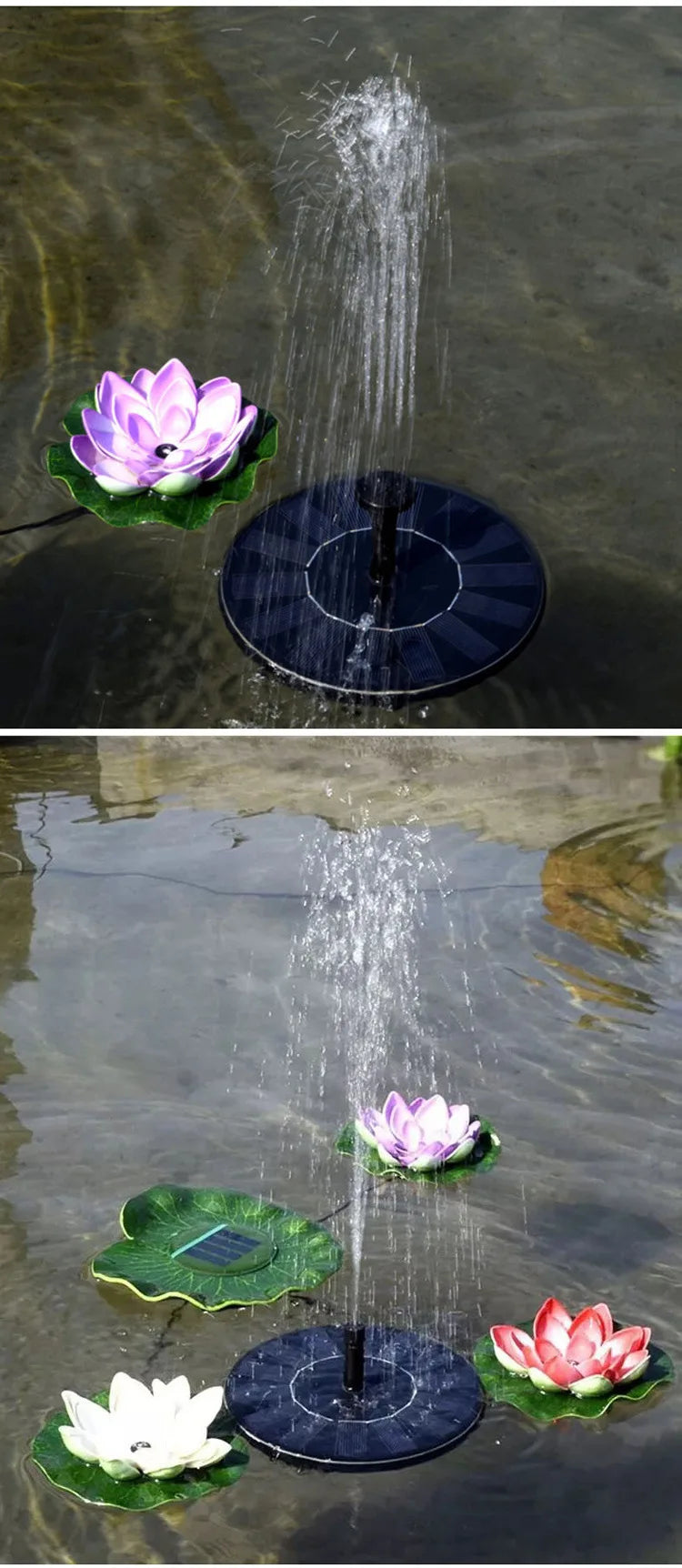 2025Solar Floating Water Fountain