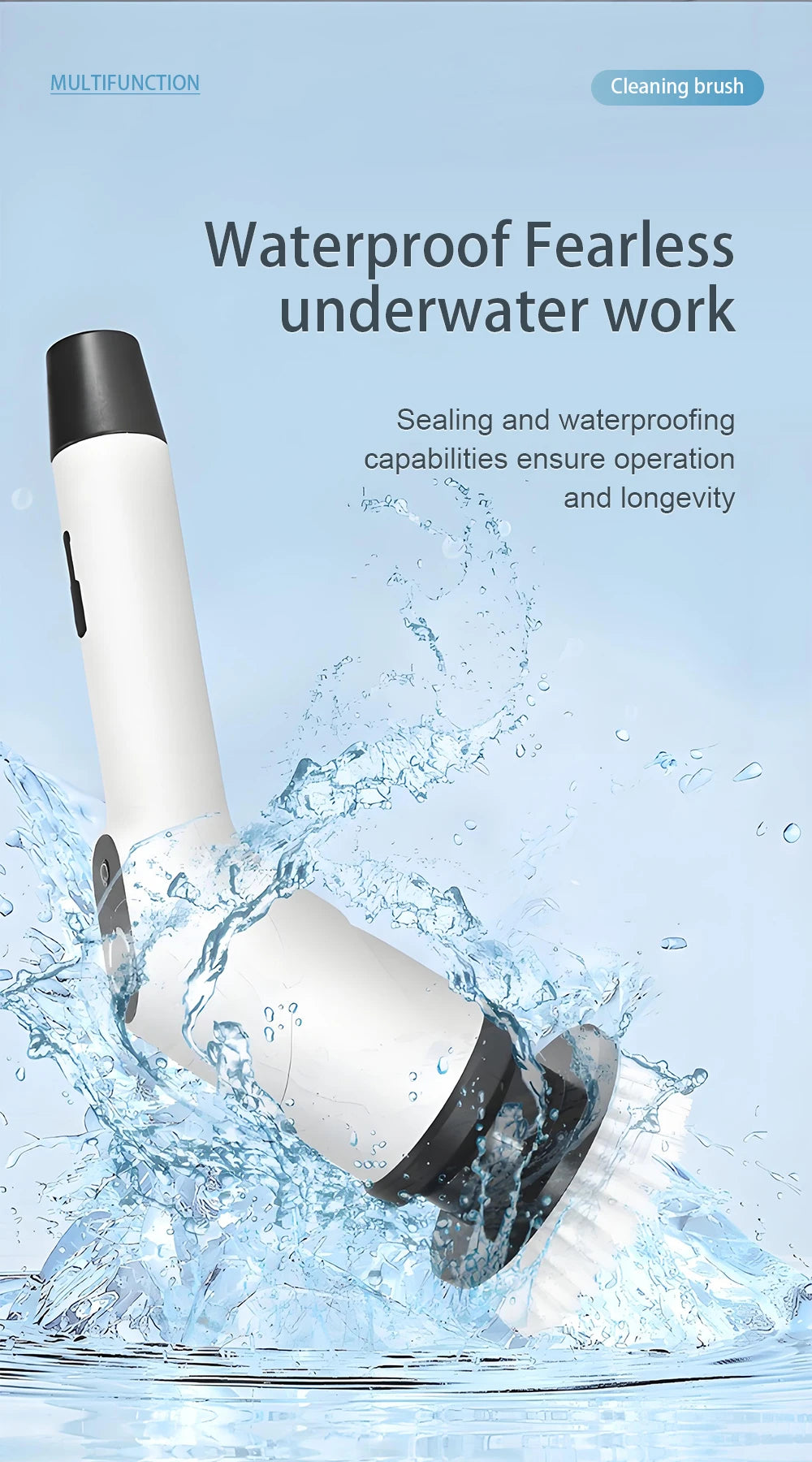 Electric Multifunctional Handheld Cleaning Brush