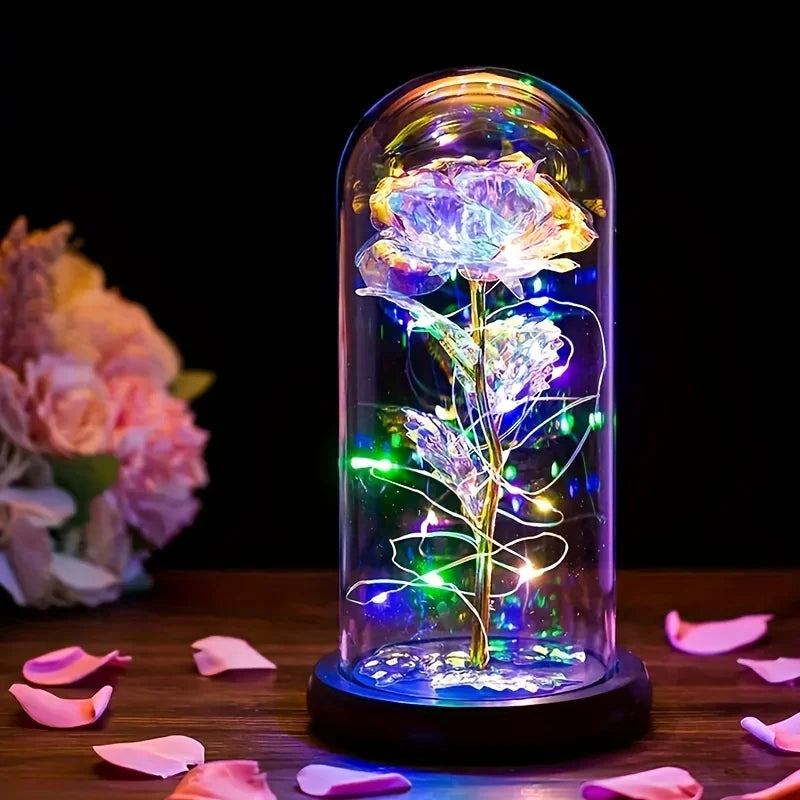 Milky Way roses on glass domes