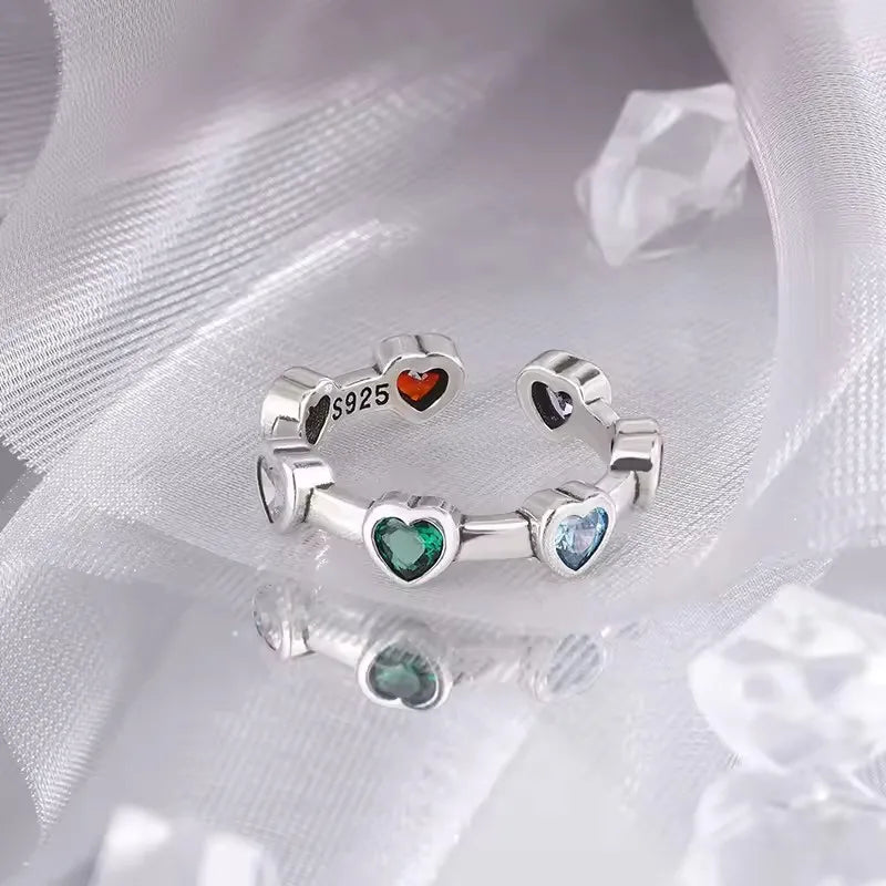 925 Sterling Silve Love Heart Ring