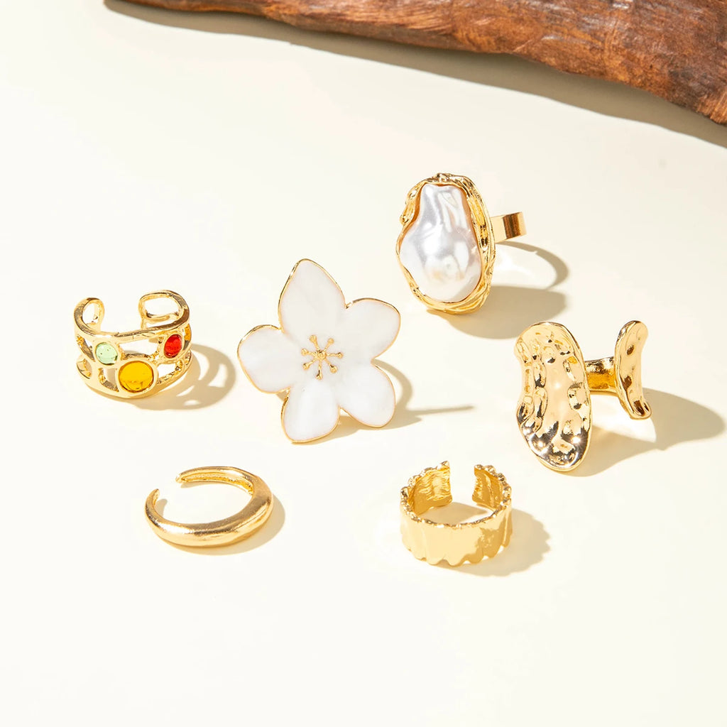 Pearl Open Ring Sets