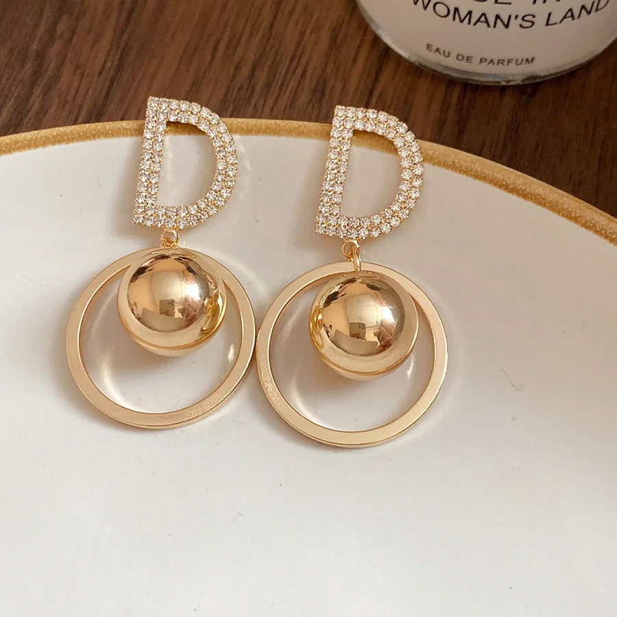 Letter D Earrings