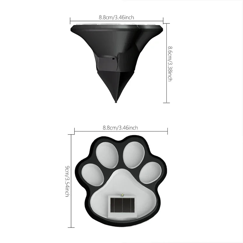 4PCS, Pet Dog Paw Solar LED Garden Lawn Lighting