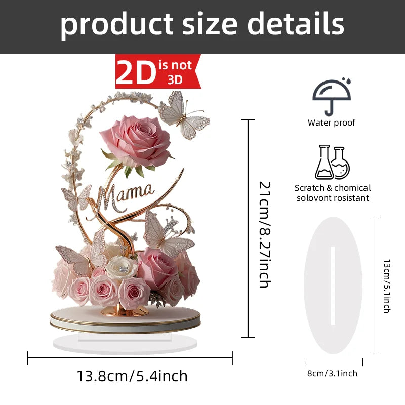 2D Acrylic Rose Table Decoration