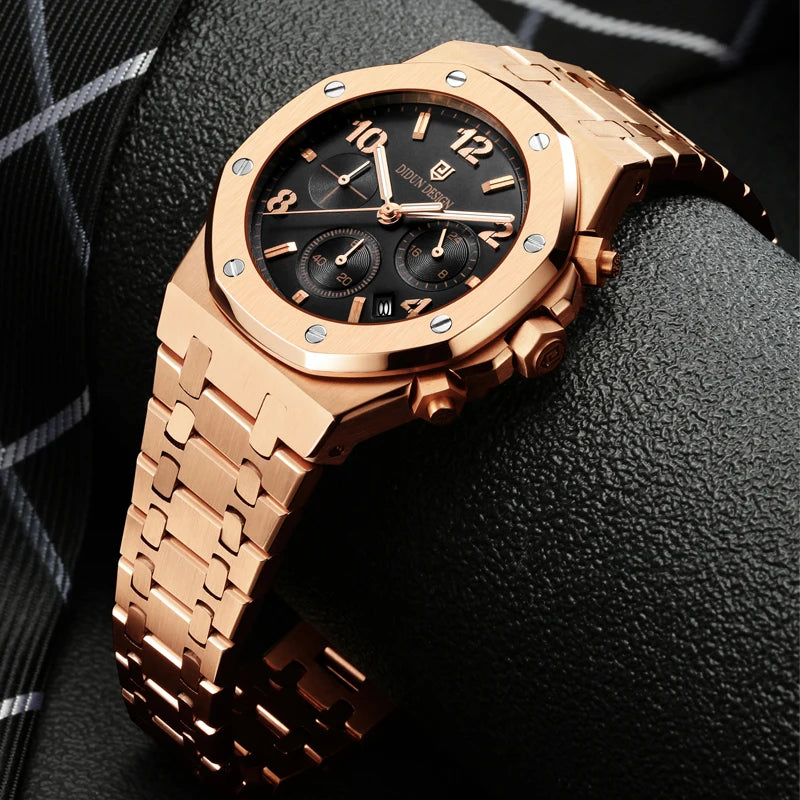 Men Quartz Stainless Steel Watch