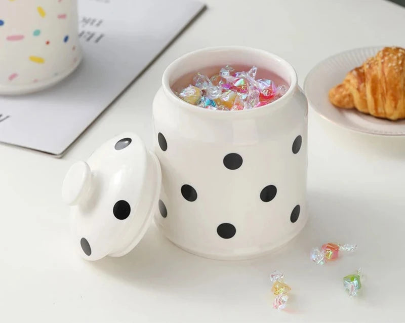 Nordic Style Ceramic Jar with Lid