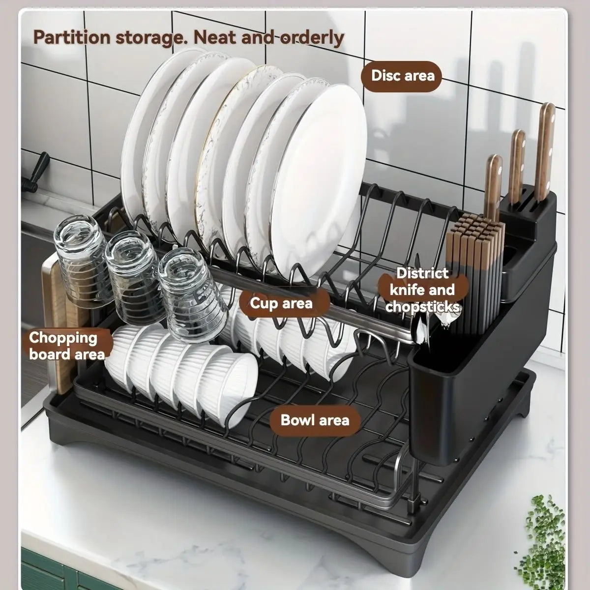 2 Tier Dish Drying Rack