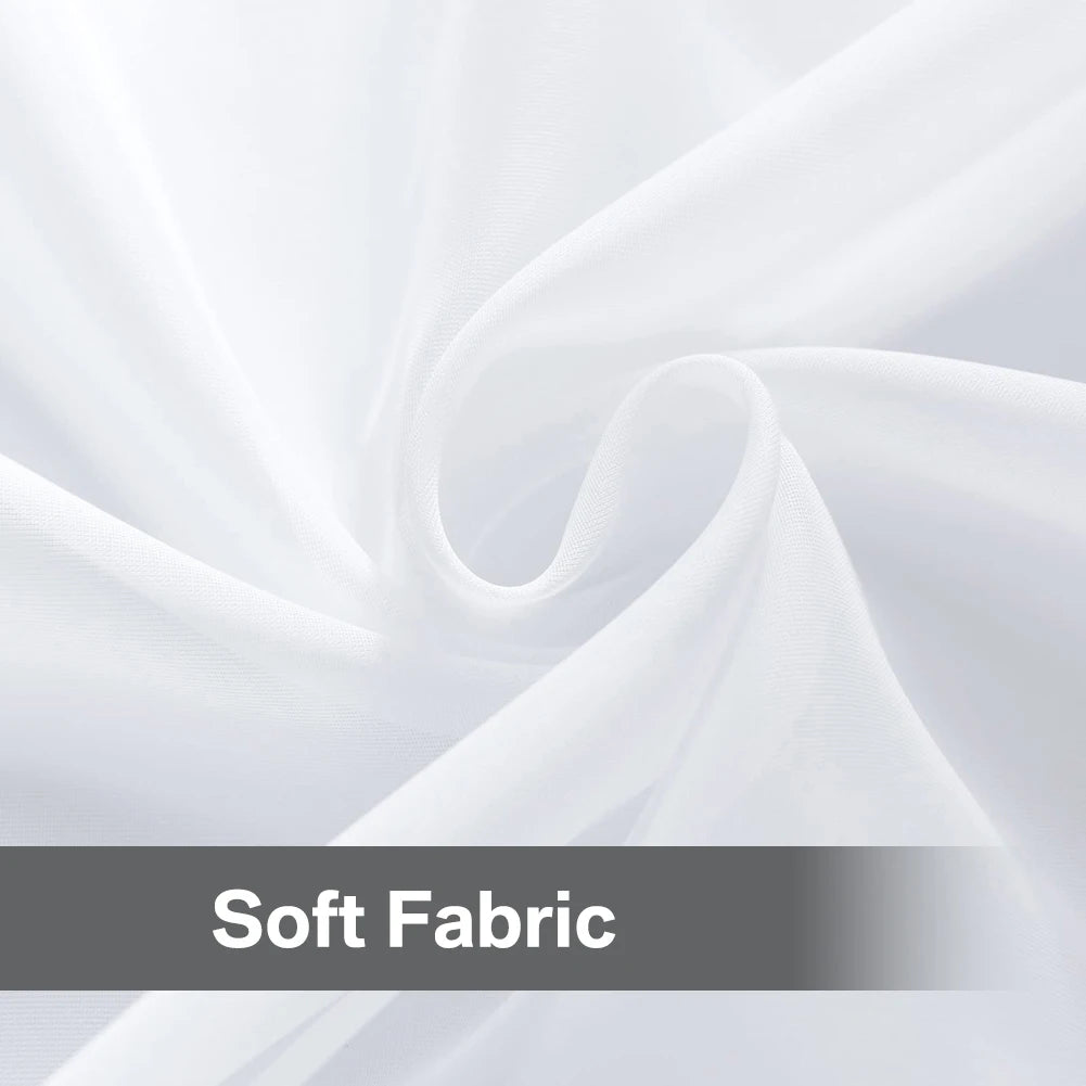 Shading Solid White Sheer Curtains