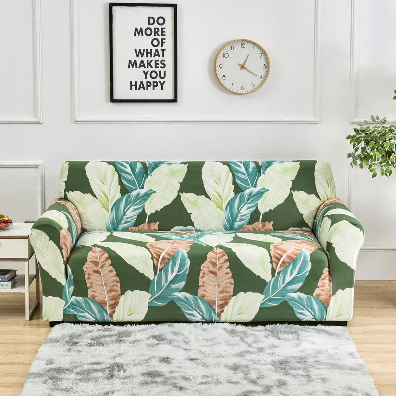 Flower Printed Elastic Sofa Cover