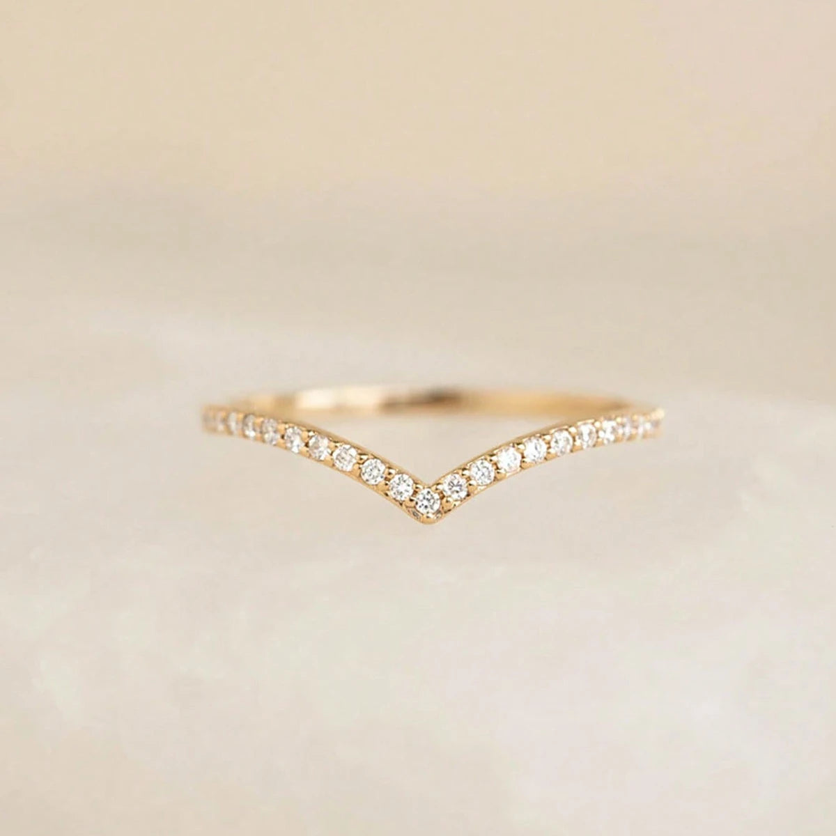 925 Sterling Silver 1.4mm Full Zircon Stackable Plain Ring