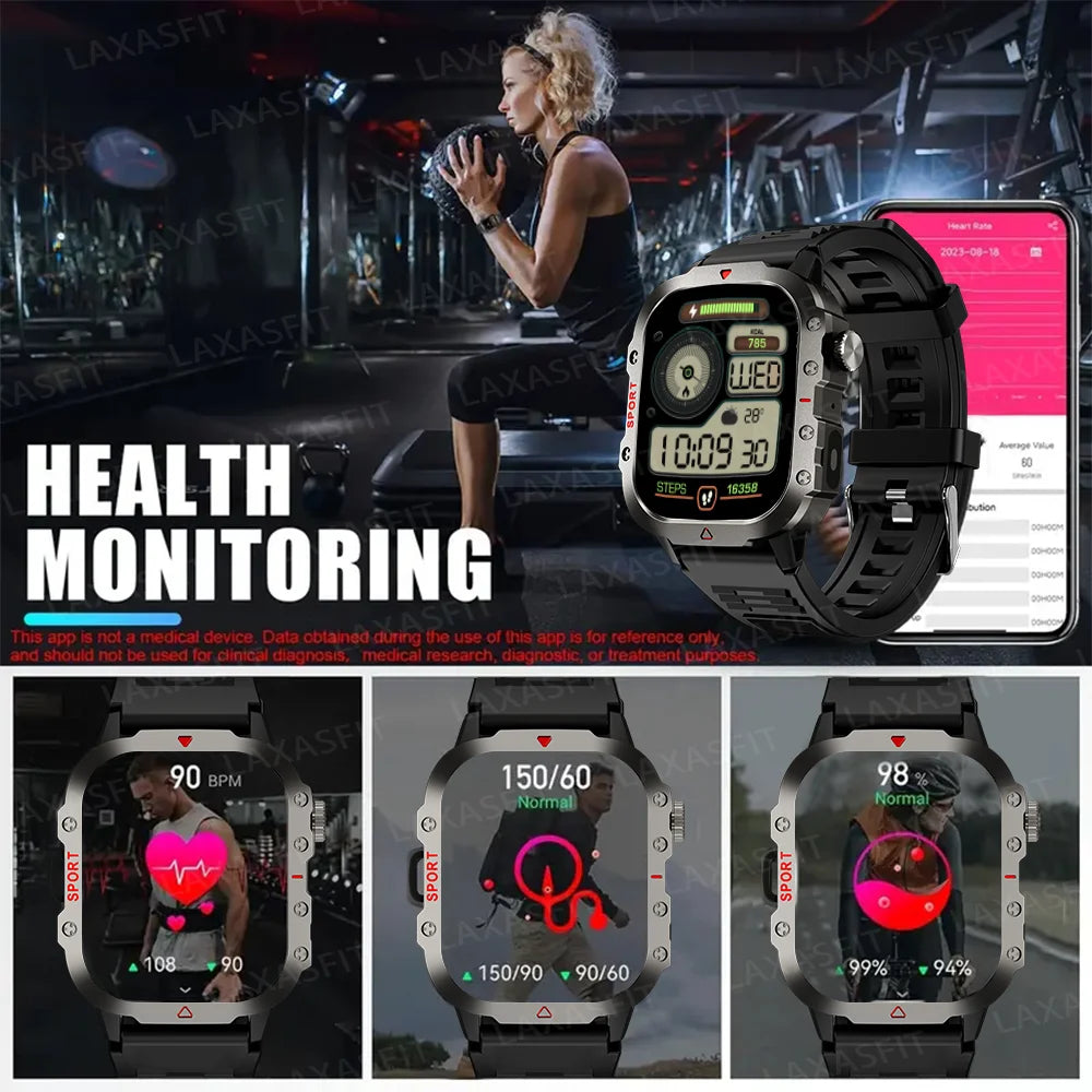 LAXASFIT LED Flashlight Smart Watch