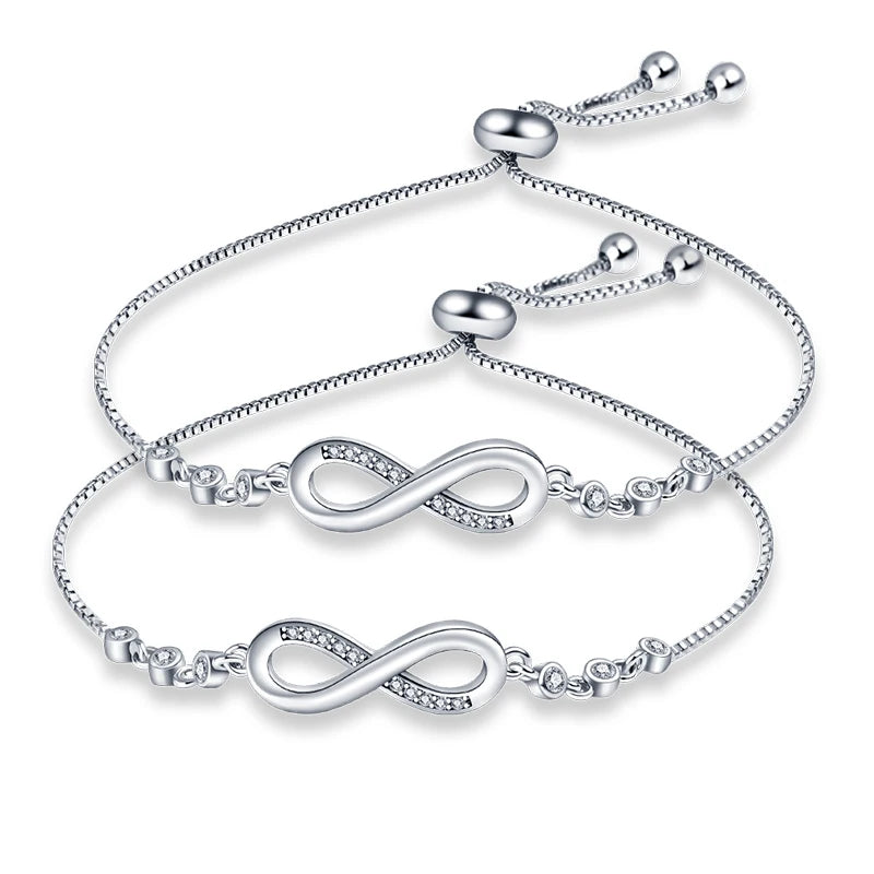 925 Silver Lucky Symbol Zircon Bracelet