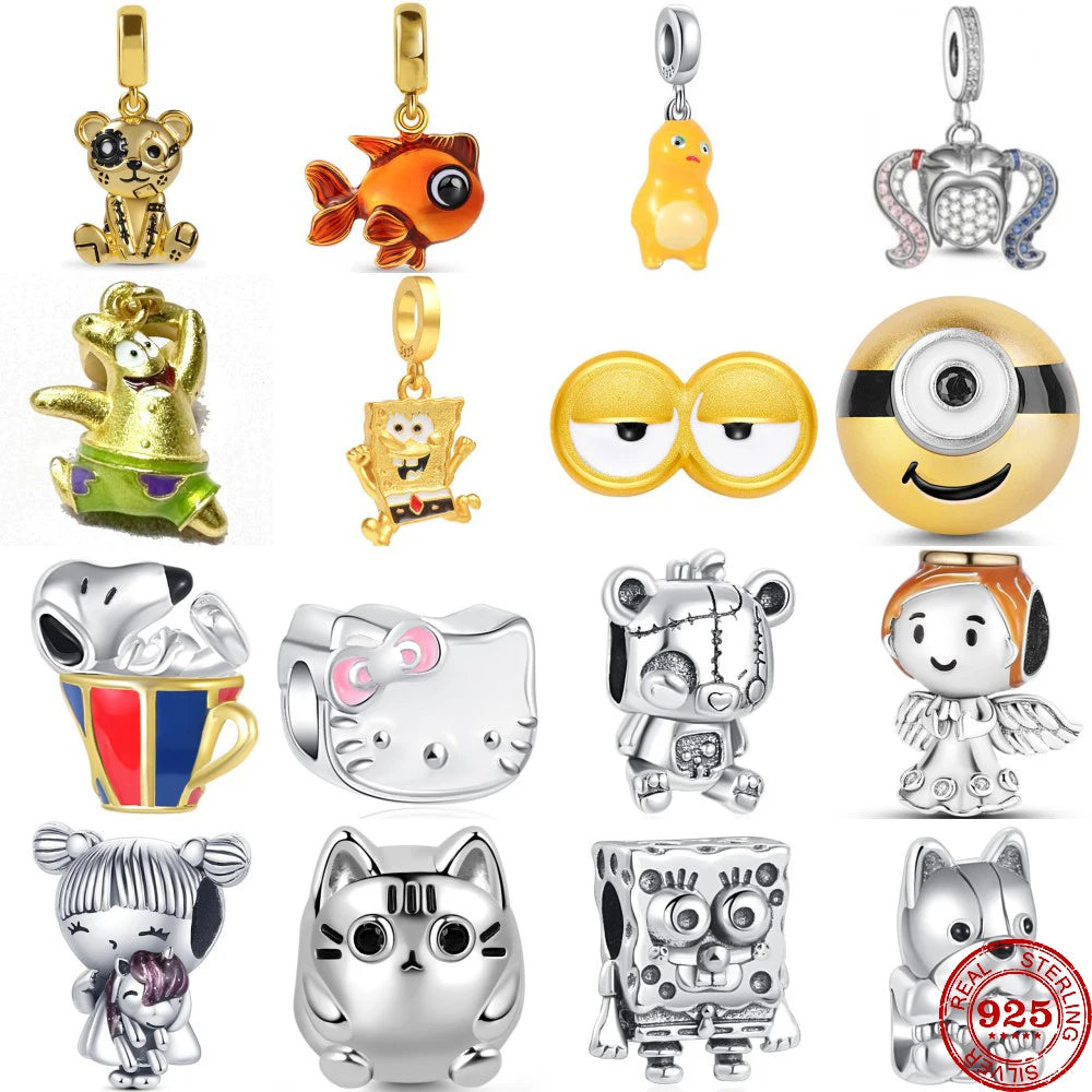925 SilverCute Cartoon Series Charm