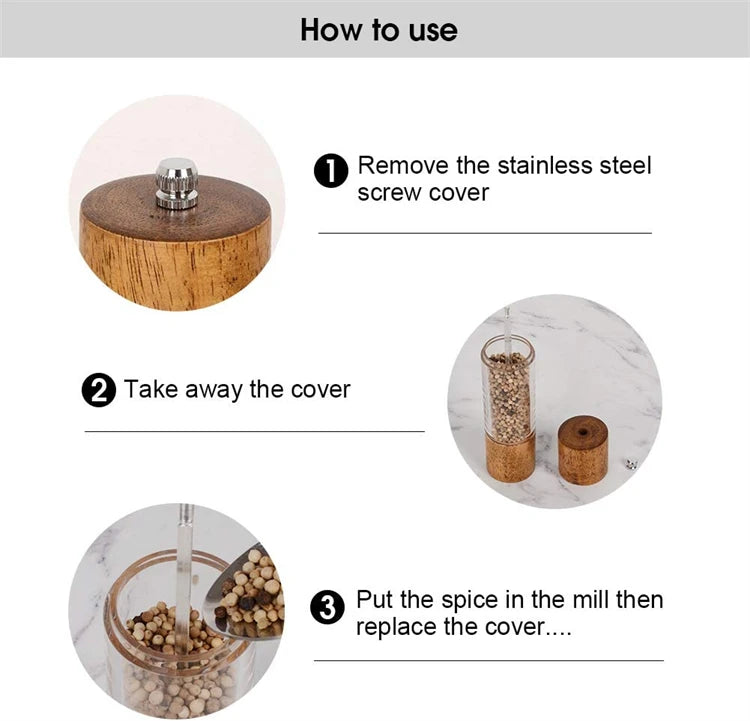 Salt and Pepper Grinder Set