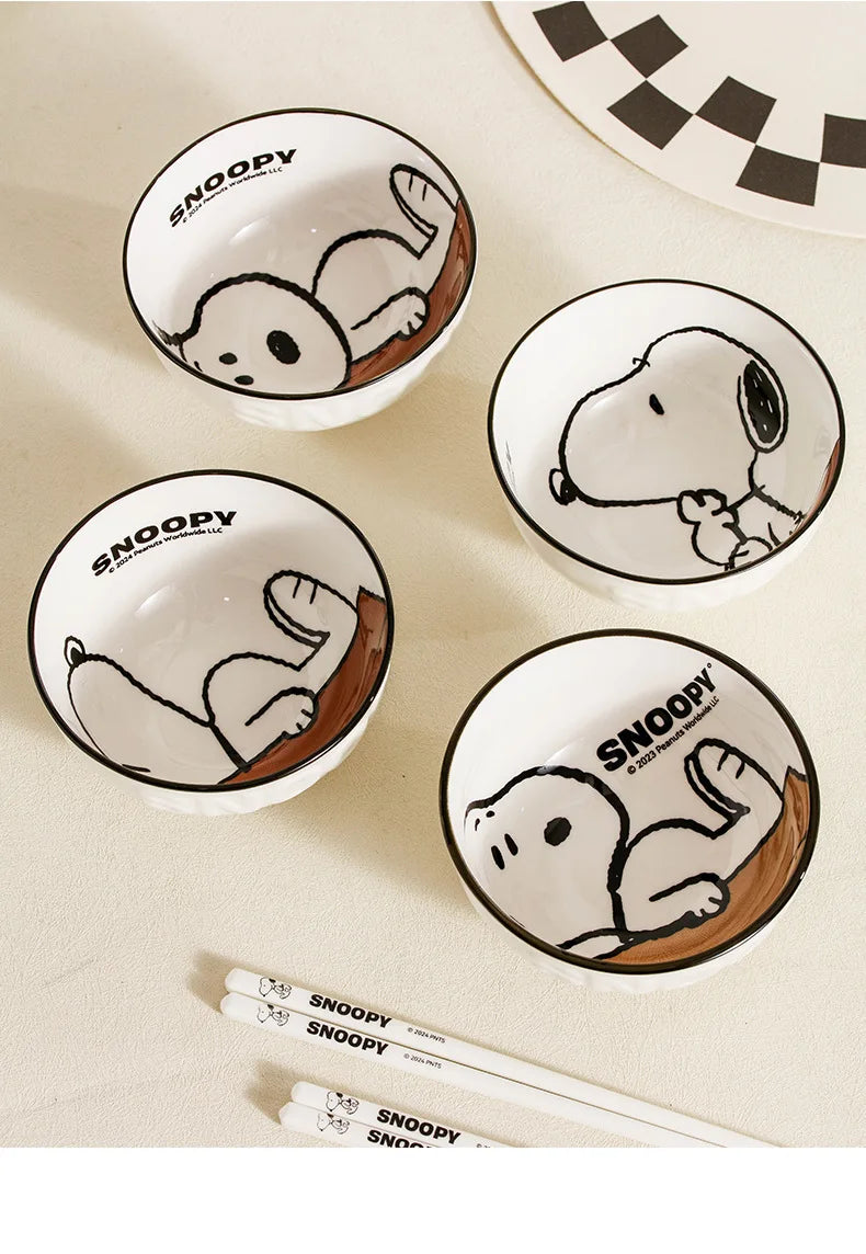 Snoopy Cute Series Couple High Aesthetic Dining Plate