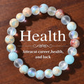 Aura Quartz and Ocean Sediment Beaded Bracelet