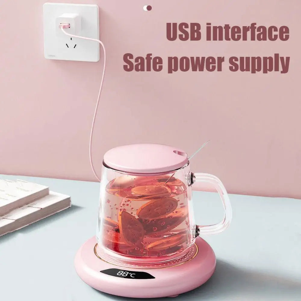Portable ABS Constant Temperature Coaster with 3 Temperature Settings