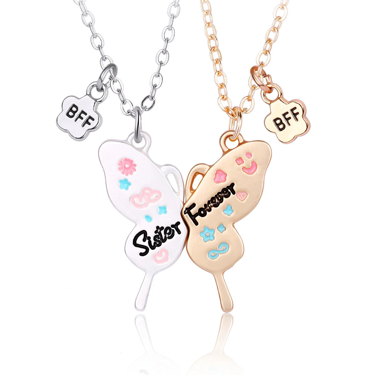 2Pcs Cute Cartoon Animal Magnetic Necklace