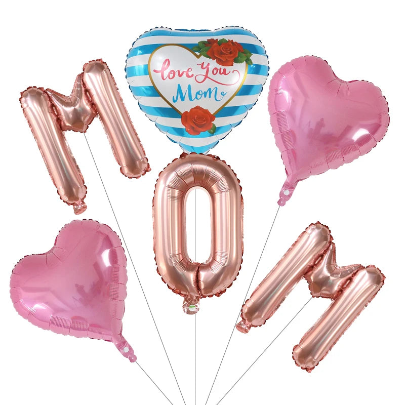 6Pcs Mom Mother's Day Set Festival Balloon