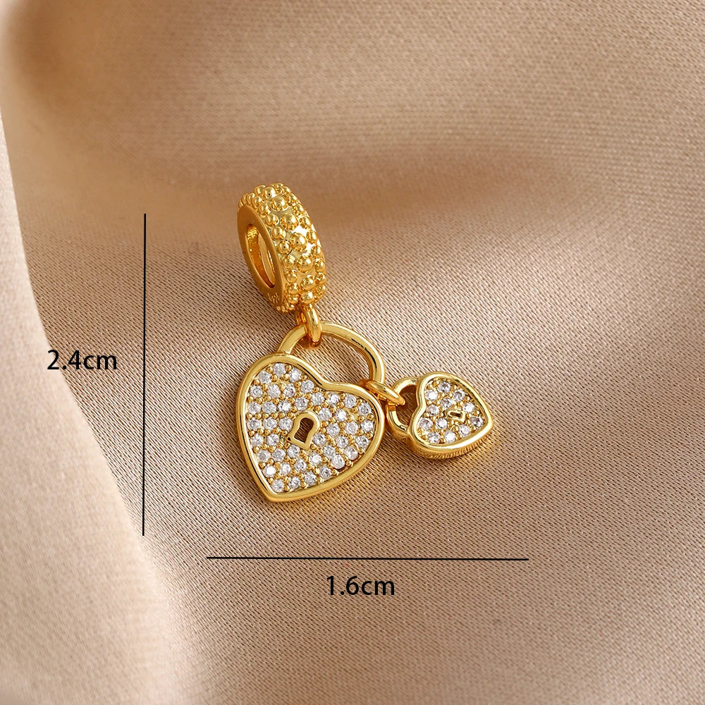 Gilded series 925 silver bracelet charm