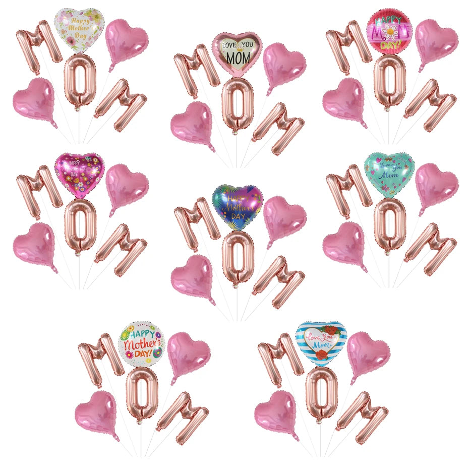 6Pcs Mom Mother's Day Set Festival Balloon