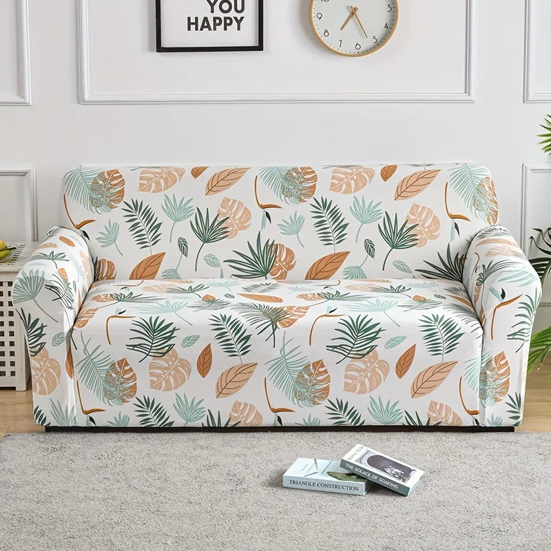 Flower Printed Elastic Sofa Cover