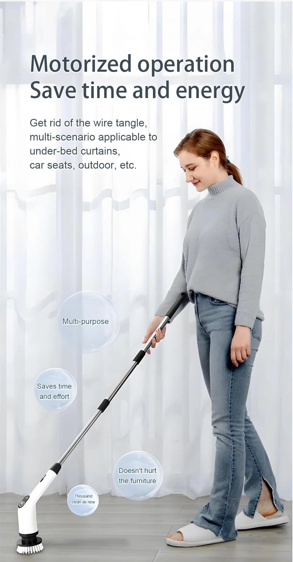 Electric Multifunctional Handheld Cleaning Brush