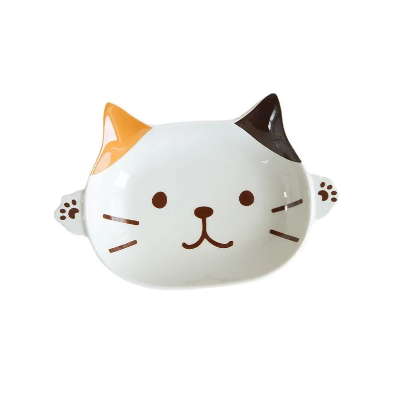 Japanese Cartoon Cat Ceramic Plate