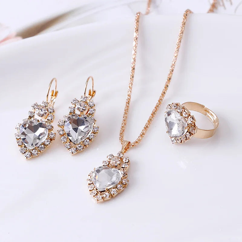 Gold-Color Zirconia Jewellery set