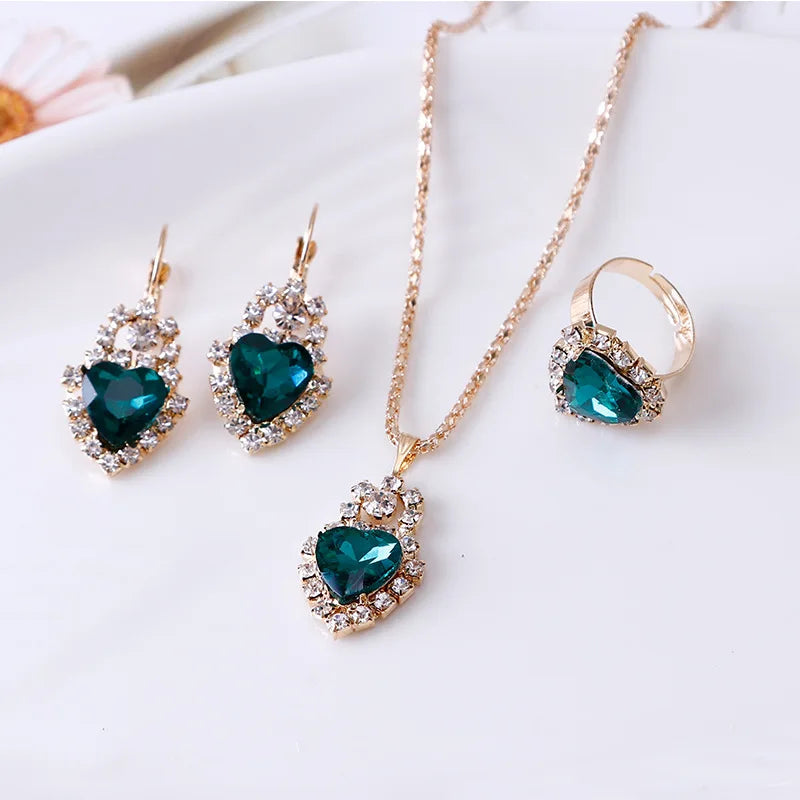Gold-Color Zirconia Jewellery set