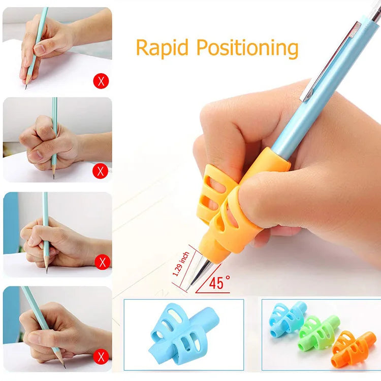 Tripod grip shaped Pencil gripper